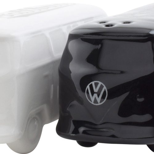 VW Collection T1 Bus Salz & Pfefferstreuer Schwarz / Weiß - Gewürzstreuer & Flüssigkeitsspender