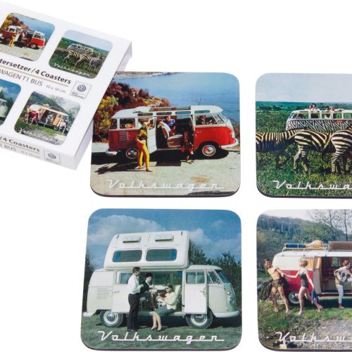 VW Collection T1 Bus Untersetzer 4er Set Szenerie - Sonstiges Küchenzubehör