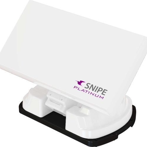 Selfsat Snipe Platinum vollautomatische Flachantenne mit Bluetooth Fernbedienung Single LNB - Camping-Sat-Anlagen