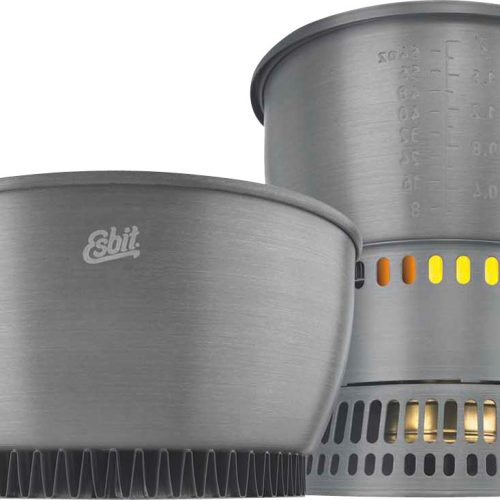 Esbit Spiritus-Kochset 2.35L - ohne Antihaftbeschichtung hardanodisiertes Aluminium - Spirituskocher
