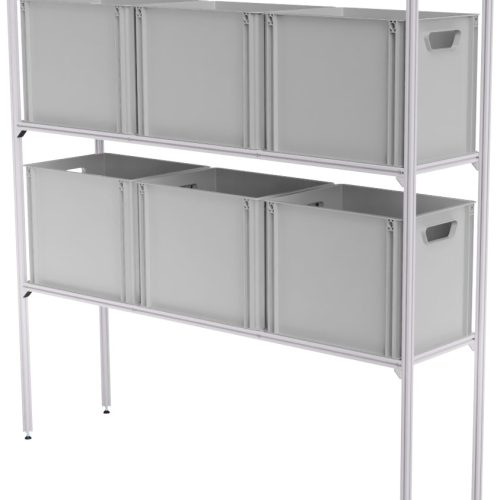 SYS-Rack Aluminium Regal-System 123-L-RR-1 Längs für Heckgarage 125 x 31 x 130 cm - Transportieren & Befestigen