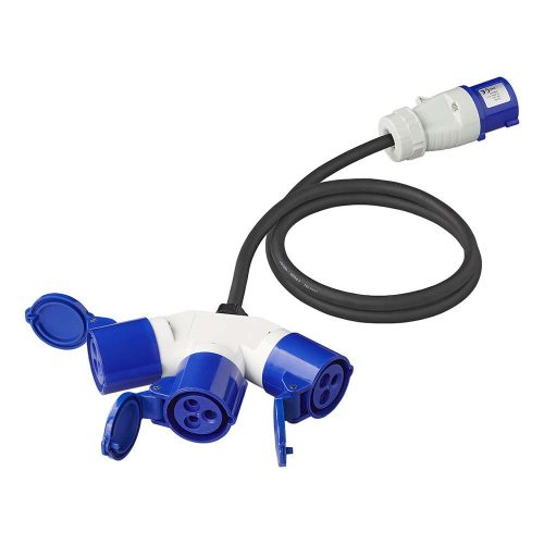 PAT CEE 3 Fach Verteiler 16 A 150 cm 3 x 2,5 mm²  - CEE-Kabel