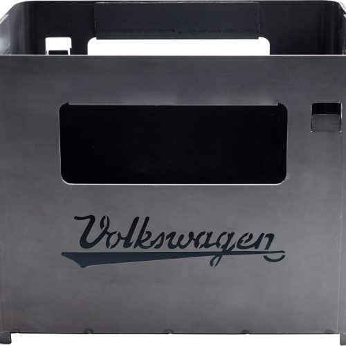 VW Collection T1 Corten-Stahl Feuerkorb im Getränkekiste-Design - Feuerschalen und -Körbe