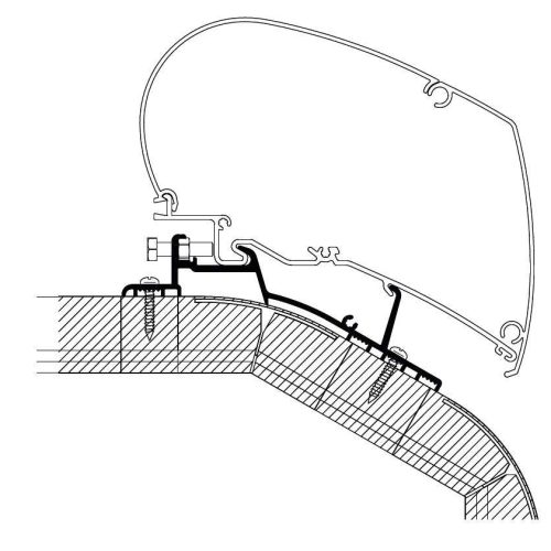 Thule Adapter LMC Explorer Cruiser MJ 2018 3,5m - Markisenadapter