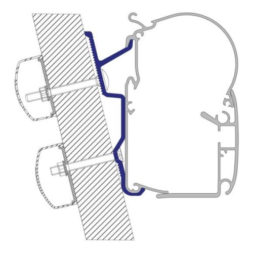 Dometic PW-ADAPT Adapter für Wandmarkisen PW 1100, PW 1500 & PW 3800 3,5m - Markisenadapter