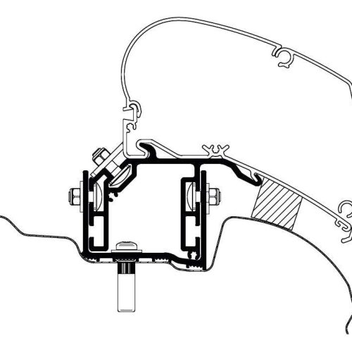 Thule Markisenadapter VW Crafter ab Baujahr 2017 RHD (UK) - Markisenadapter