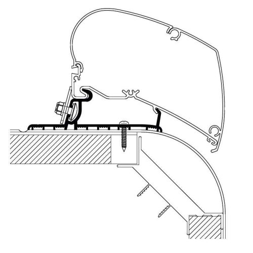 Thule Markisenadapter Autosleepers 2013 3,0m - Markisenadapter