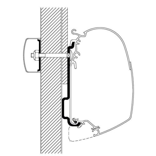 Thule Markisenadapter Challenger Eden und Chausson Allegro ab 2010 3,5m - Markisenadapter