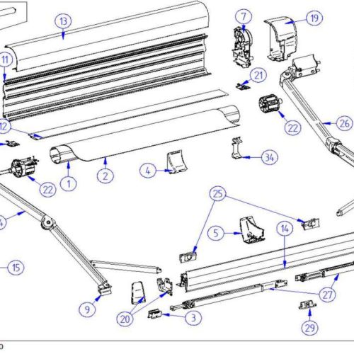 Thule Stützfuß für Markisenlänge 3,5 - 4,5m - Ersatzteile Zelte & Markisen