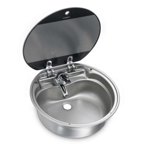 Dometic SNG 420 Runde Spüle mit Glasabdeckung 420 mm - Spülbecken