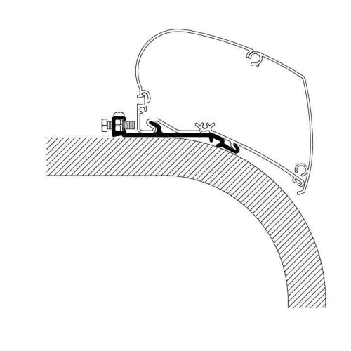 Thule Flat Adapter Markisenadapter für Omnistor 9200, 6300 und 6200 3,5m - Markisenadapter