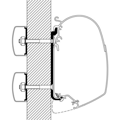 Thule Universal Markisenadapter für Omnistor 4900 / 5200 / 8000 5 m - Markisenadapter