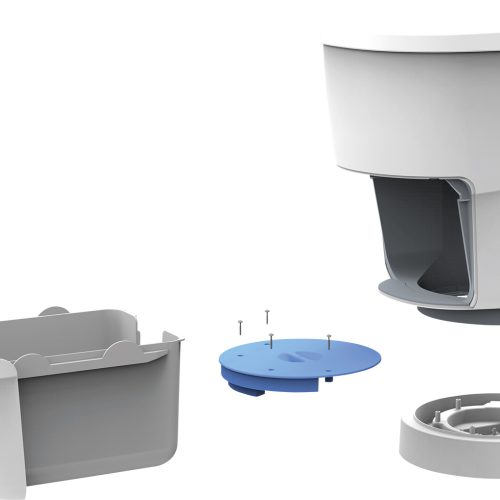 Clesana C1 mit Rund-Sockel Wasserlose Verschweiß-Toilette - Trockentoiletten