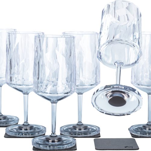 silwy® Wein Magnet Kunststoffgläser 6 Stück (200 ml) - Gläser