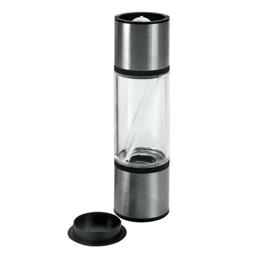 Metaltex Duo Salz- und Gewürzmühle silber / schwarz - Gewürzstreuer & Flüssigkeitsspender