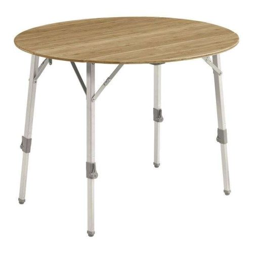 Outwell Custer Falttisch mit Bambustischplatte Rund - Klapptische
