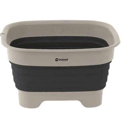 Outwell Collaps Wash Bowl Waschschüssel mit Abfluss Grau - Faltgeschirr und Faltschüsseln