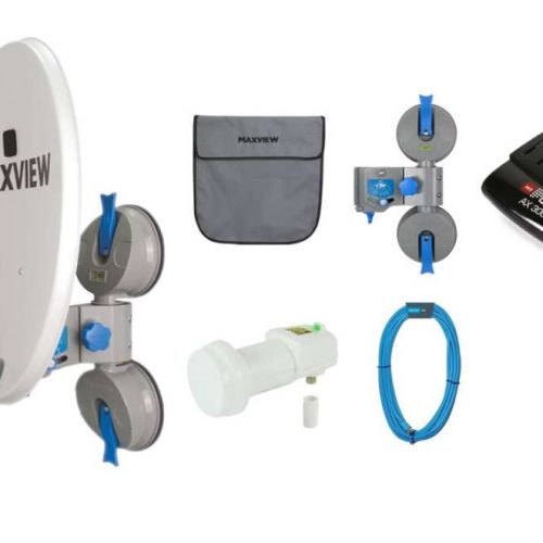 Easyfind Maxview Remora Pro Sat Anlage Single LNB inklusive Full HD Receiver - Camping-Sat-Anlagen