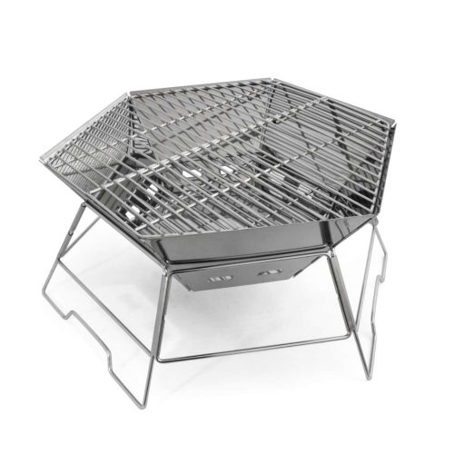 Origin Outdoors Hexagon Grill und Feuerschale 40 x 45 cm - Holzkohlegrills