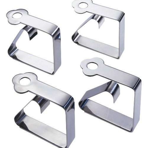 Wenko Tischtuchklemmen 4er Set Edelstahl - Möbelzubehör