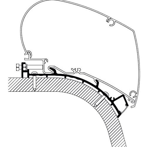 Thule Eriba Touring 820 Markisenadapter 5,0 m - Markisenadapter