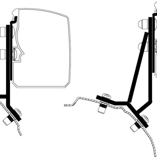 Thule Omnistor 3200 Markisenadpater Ford Transit / Tourneo Custom RHD - Markisenadapter
