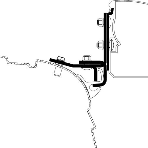 Thule Omnistor 3200 Multi Rail Markisenadapter VW T5 / T6 Rechtsverkehr - Markisenadapter