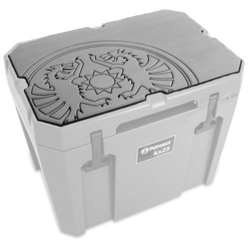 Petromax Haft-Auflage für Kühlbox kx25 grau mit Drachenemblem - Kühlboxen-Zubehör