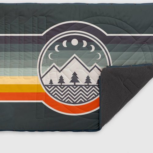 Voited Fleece Outdoor Camping Fleecedecke camp vibes/greengabel - Decken