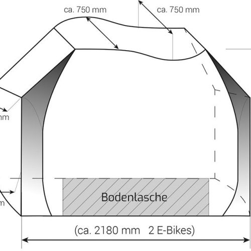 Fahrradschutzhülle Professional für 2 Fahrräder - Schutzhüllen & Planen von Hindermann