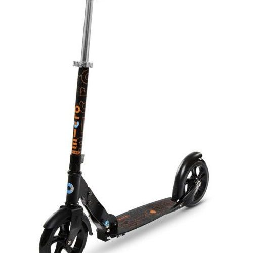 Micro Black/White klappbarer Scooter Schwarz - Outdoor Mobilität