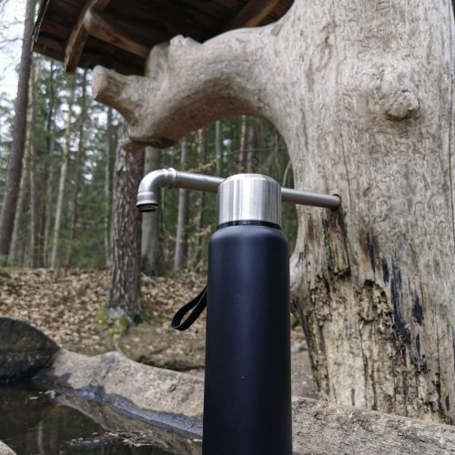 Origin Outdoors PureSteel Isolierflasche 1 Liter schwarz - Isolierflaschen & Isobehälter