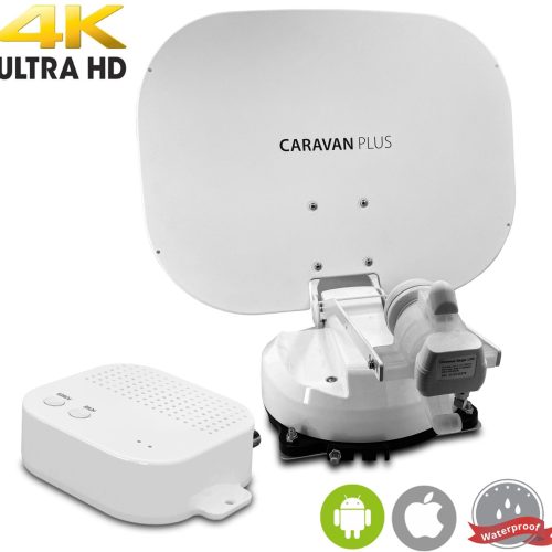 Selfsat Caravan Plus vollautomatische Satellitenantenne mit Bluetooth / iOS / Single LNB - Camping-Sat-Anlagen