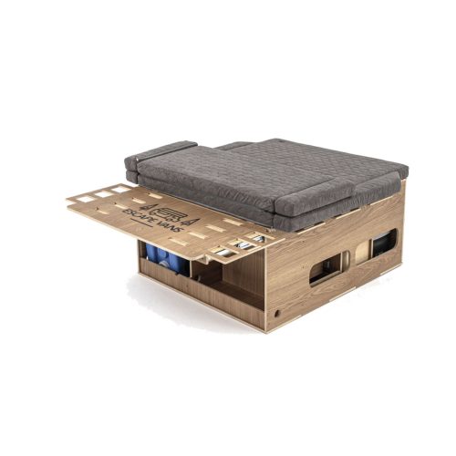 Escape Vans Tour Box XL Klapptisch / Bett / Schublade Box VW Caravelle / Multivan / Transporter T6 / T6.1 Oak - Campingboxen