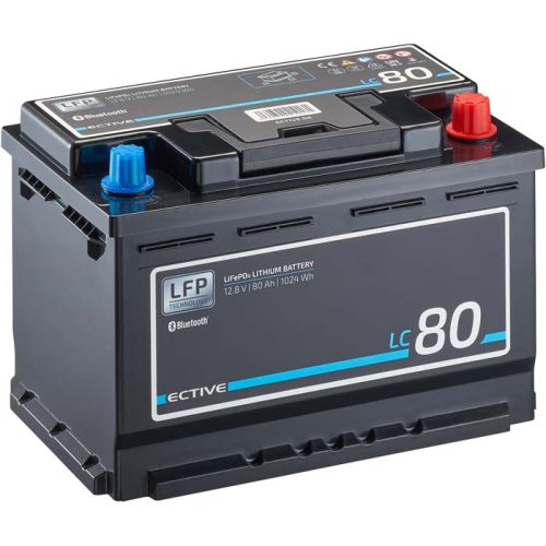 ECTIVE LC 80 LT 12 V LiFePO4 Lithiumbatterie 80 Ah - Fahrzeug-Batterien