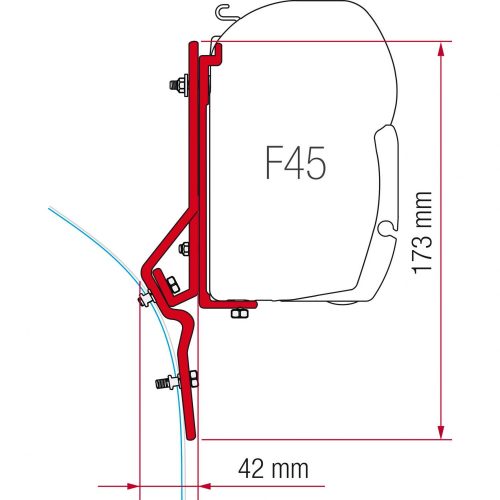 F45 Kit Fiat Ducato - Renault Master - Markisenadapter von Fiamma