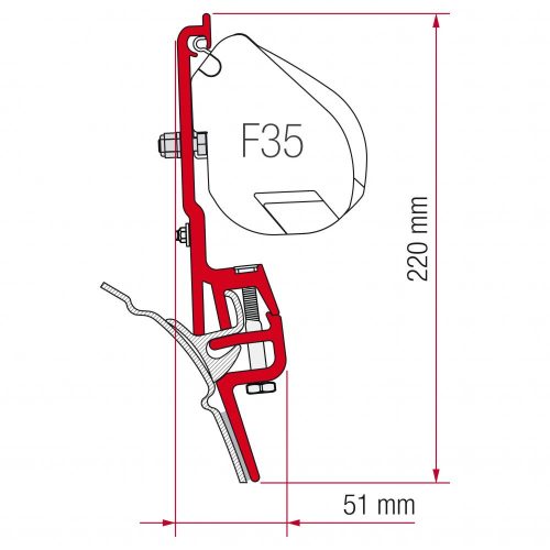 F45 Kit Brandrup VW T4 - Markisenadapter von Fiamma