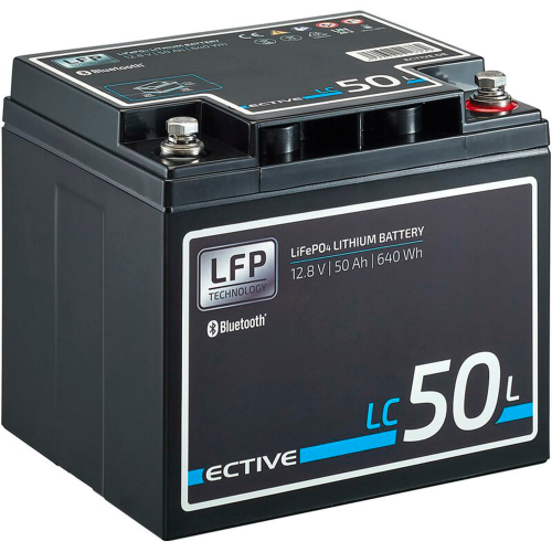 Ective LC 50L BT 12 V LiFePO4 Lithium Versorgungsbatterie 50 Ah - Fahrzeug-Batterien