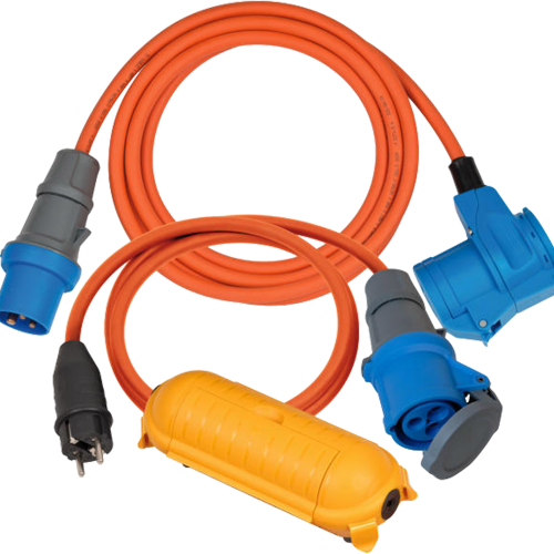 Brennenstuhl Starter Set Camping - inkl. Safe-Box Verl. Winkelkuppl. + Adapterleitung - CEE-Kabel