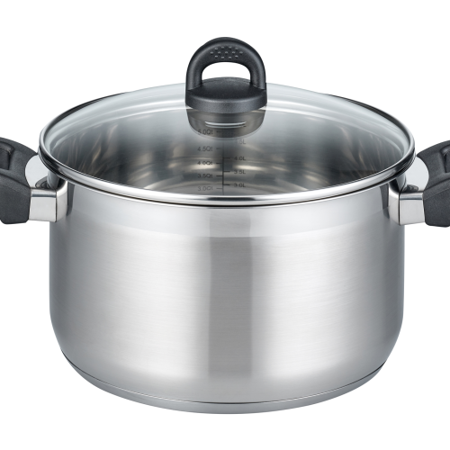 Elo Basic Turmalin Fleischtopf 24 cm silber - Camping-Töpfe