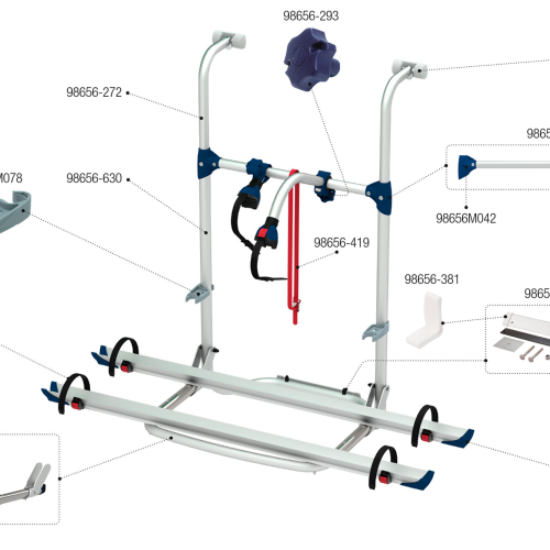 Fiamma Montagesatz für Carry Bike Pro Hymer RS Fiamma Artikelnummer 98656M332 - Ersatzteile Fahrzeug