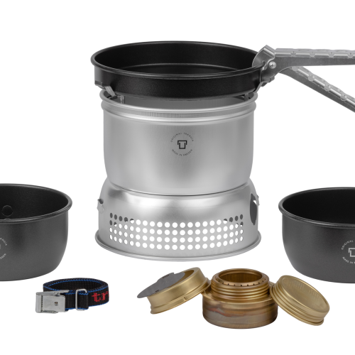 Trangia Trangiakök 27-5 UL Campingkochset 3- teilig mit Spiritusbrenner Set 2 grau - Spirituskocher
