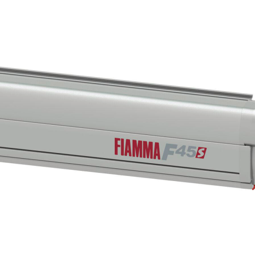 Fiamma Wandmarkise F45s 300 cm für VW T5 / T6 / Multivan / Transporter Langer Radstand Linkslenker (Titanium / Royal Grey) - Kassettenmarkisen