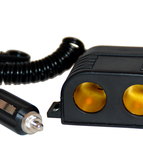 HP Autozubehör Doppelsteckdose mit Kabel 12/24 V   - 12 / 24 V Adapter & Kupplung