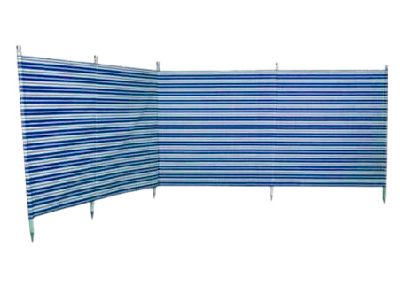 Blue Diamond gestreifter Windschutz 3,6 x 1,37 Meter blau - Sichtschutz & Sonnenschirme