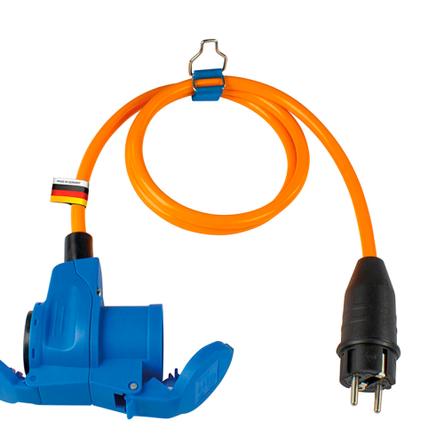 AS Schwabe Adapterleitung mit Schutzkontaktstecker und CEE-Kombikupplung  1,5 m  - CEE-Kabel von AS-Schwabe