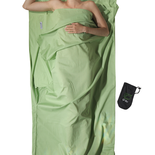 Cocoon Leicht-Reiseschlafsack Rechteck organische Baumwolle forest shade  - Schlafsäcke