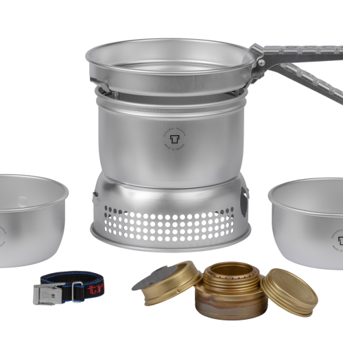 Trangia Trangiakök 27-1 UL Campingkochset 3- teilig mit Spiritusbrenner Set 6 grau - Spirituskocher