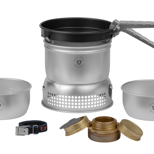Trangia Trangiakök 27-23 UL / D Campingkochset 3- teilig mit Spiritusbrenner Set 7 grau - Spirituskocher