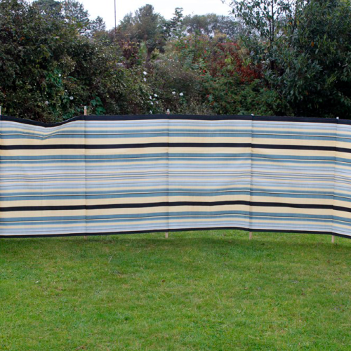 Blue Diamond gestreifter Windschutz 5,4 x 1,22 Meter sand grau - Sichtschutz & Sonnenschirme